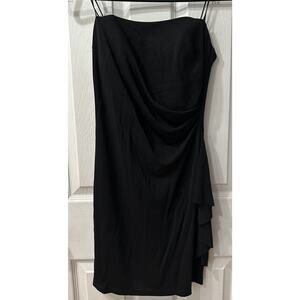 Cache Mini Bodycon Strapless Black Cocktail Dress Size Petite